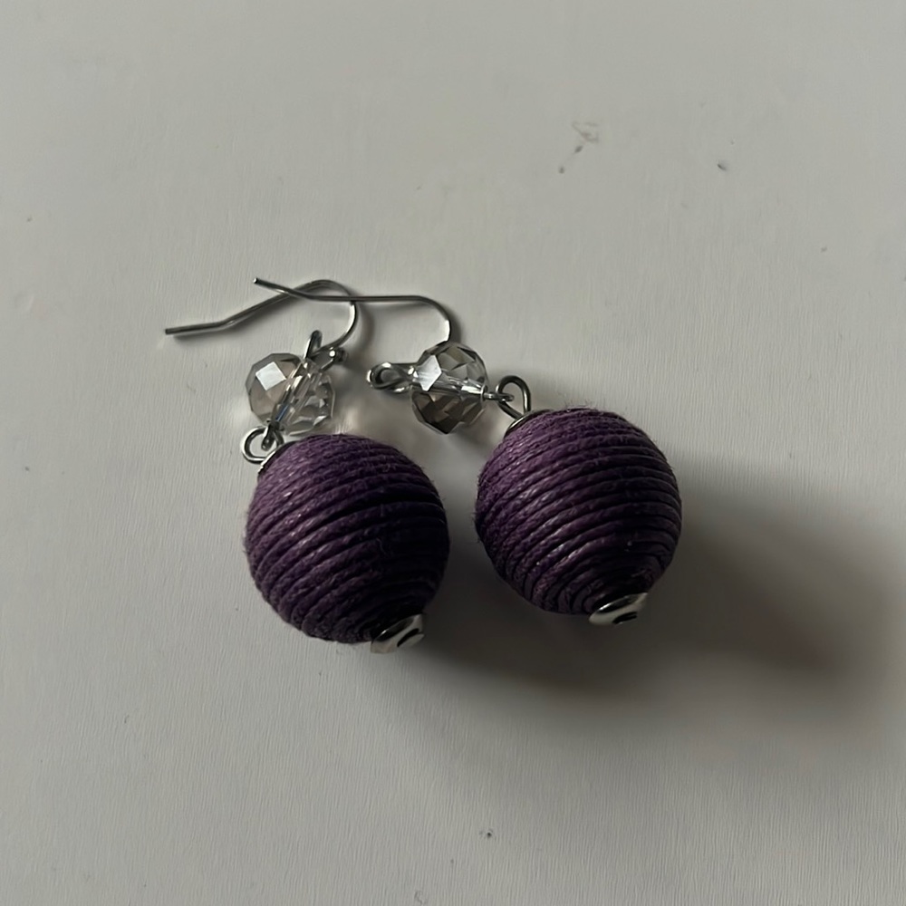 Purple earrings